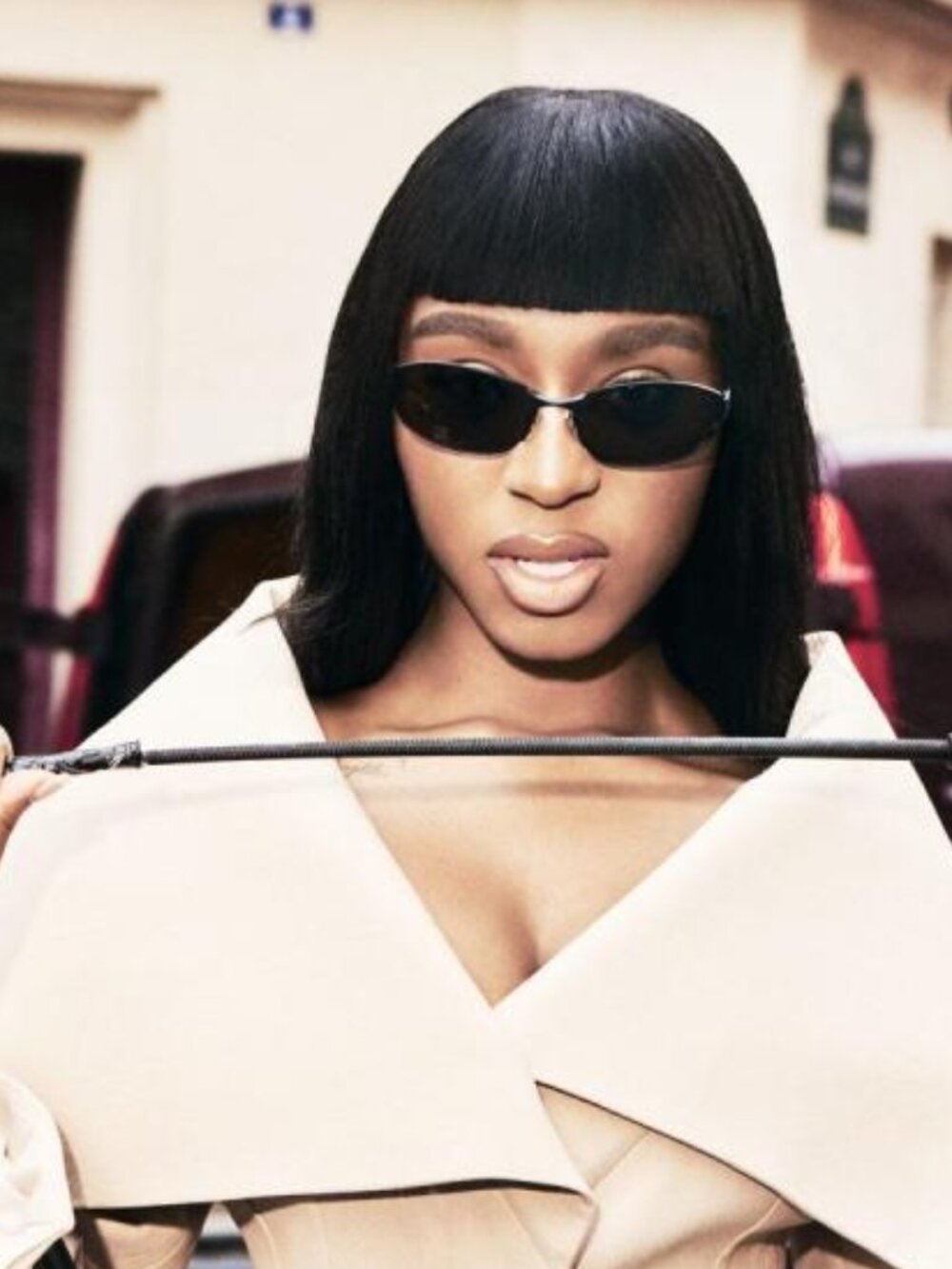 Balenciaga BB0336S 005 Unisex Oval Sunglasses - Grey / Green Mirror - Picture 2 of 11